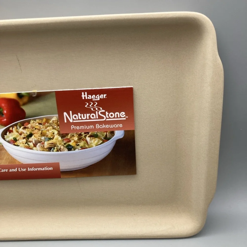 Haeger Natural Stone Bakeware Rectangular Dish New 10